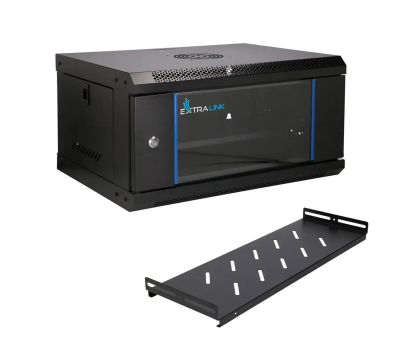 Szafa RACK ExtraLink Lite 4U 530x400 Czarna wisząca